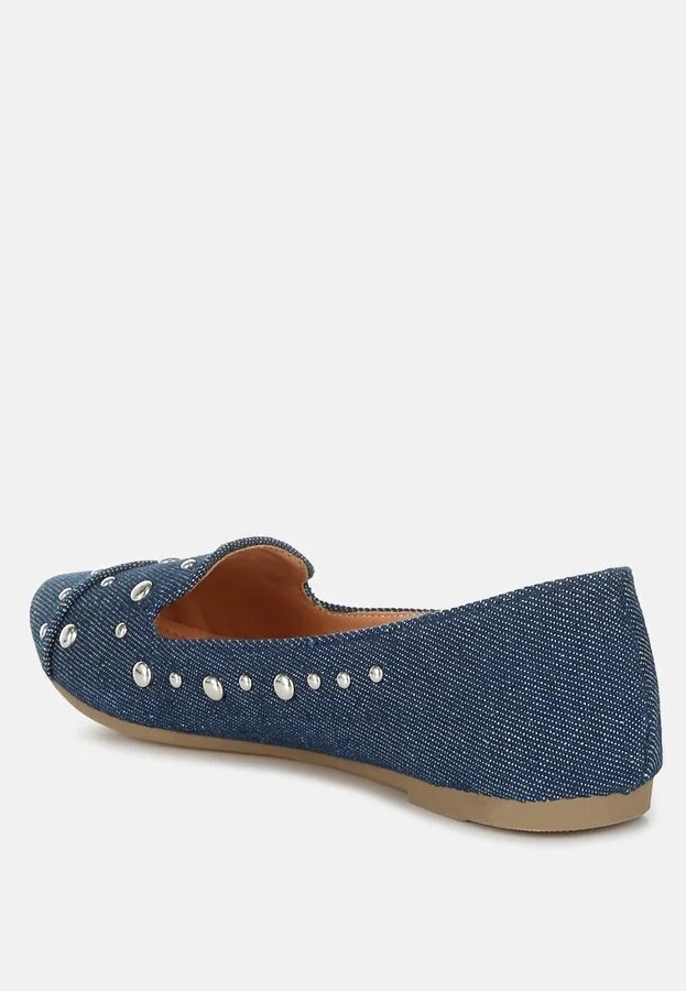Olesia Stud Emebllished Ballet Flats - Image 5