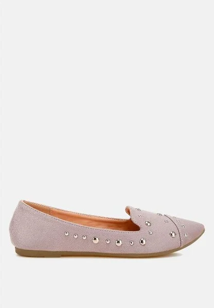 Olesia Stud Emebllished Ballet Flats Women