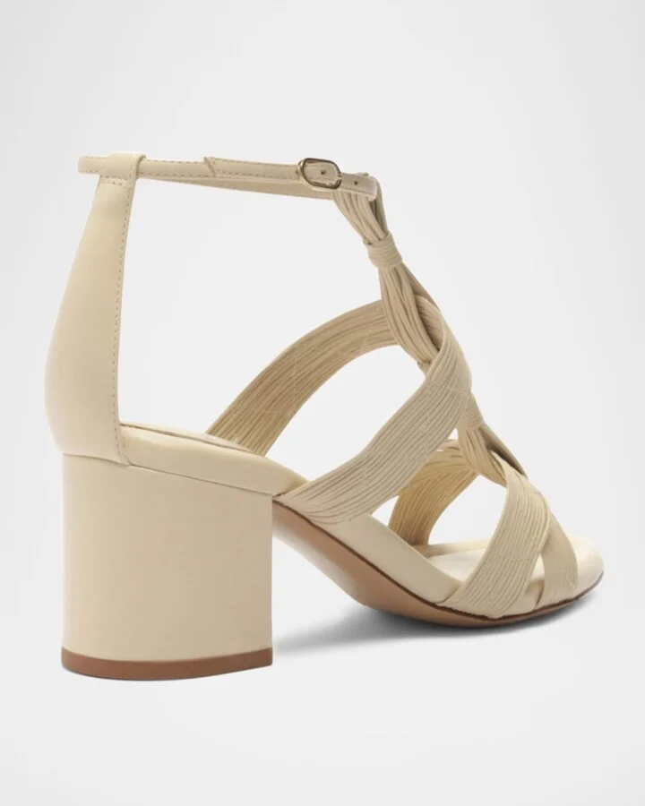 Olga Block 60 Leather Sandals - Image 6