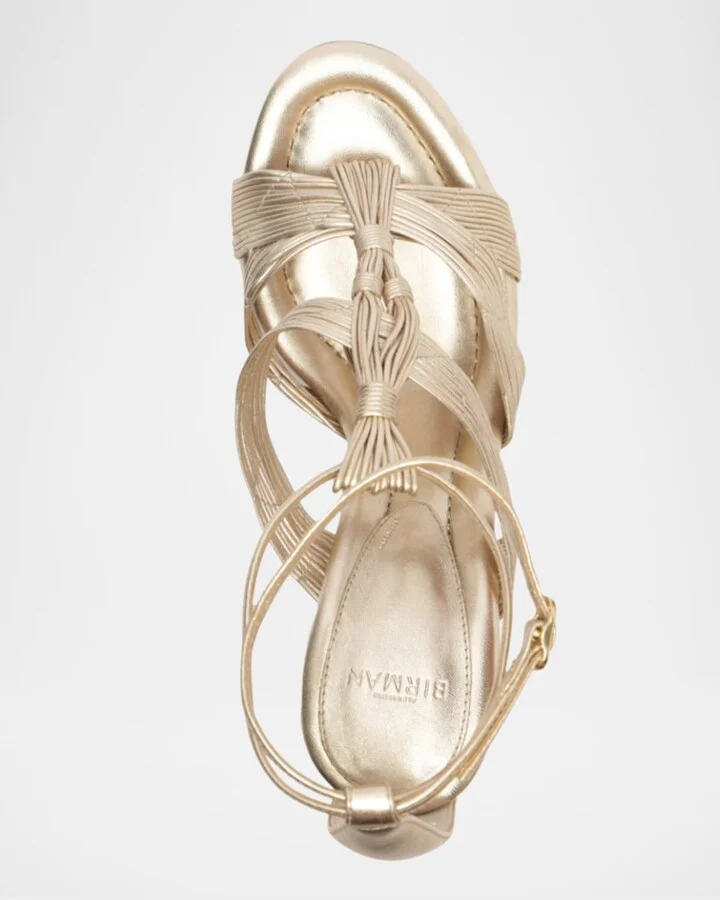 Olga Block 90 Leather Sandals - Image 4
