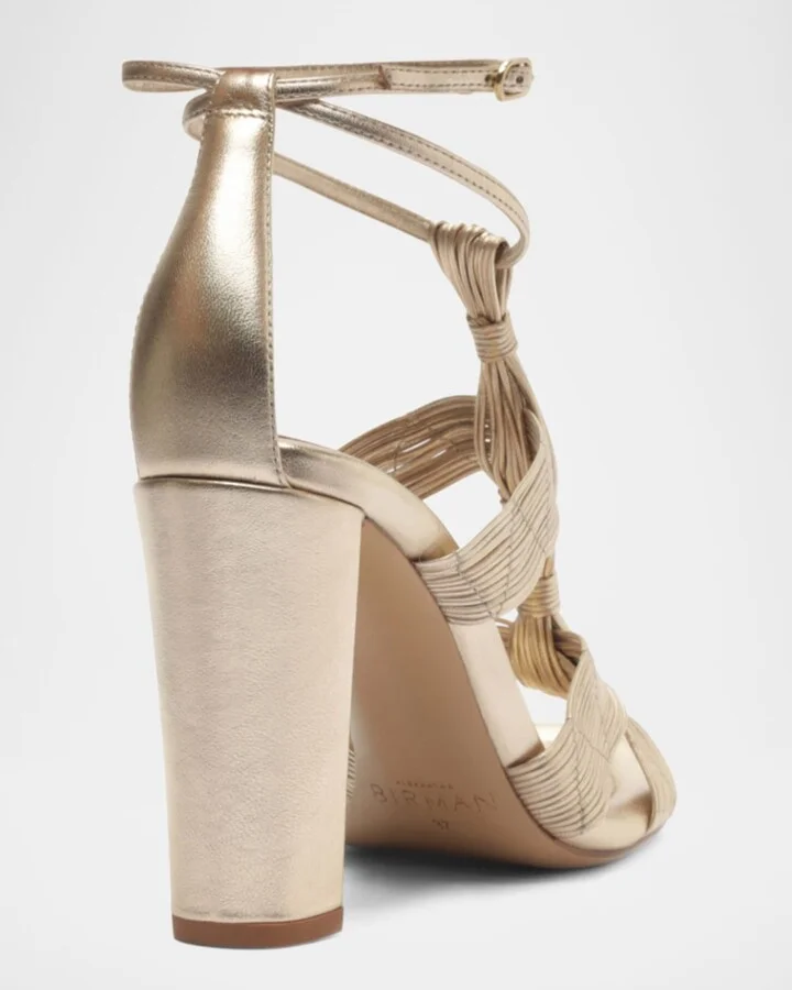 Olga Block 90 Leather Sandals - Image 7