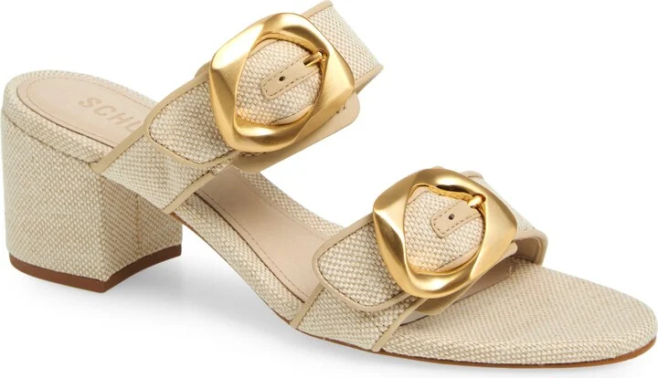 Olga Buckle Block Heel Sandal