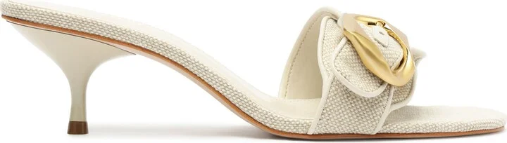 Olga Buckle Kitten Heel Sandal - Image 3