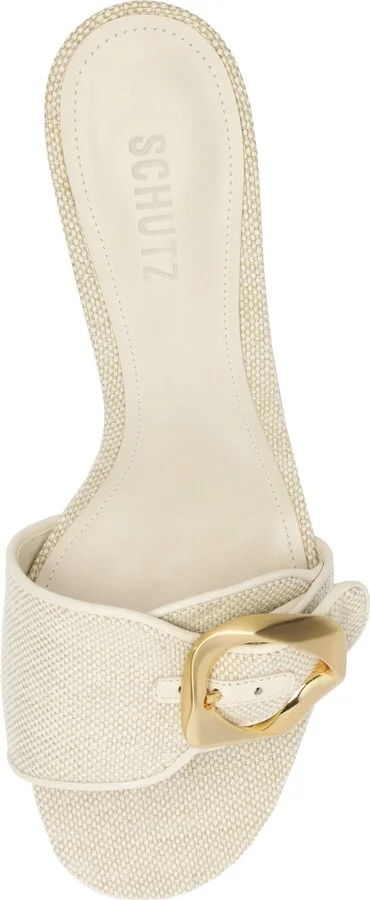 Olga Buckle Kitten Heel Sandal - Image 5