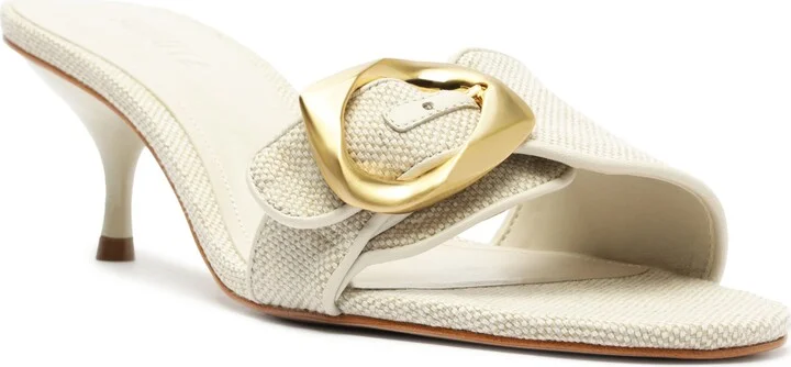 Olga Buckle Kitten Heel Sandal