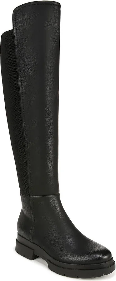 Olga Womens Faux Leather Tall Over-The-Knee Boots