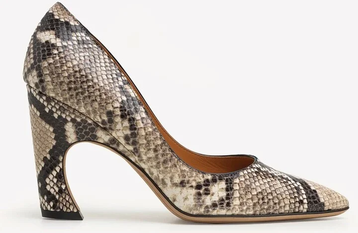 Oli 90 Python-Effect Leather Pumps
