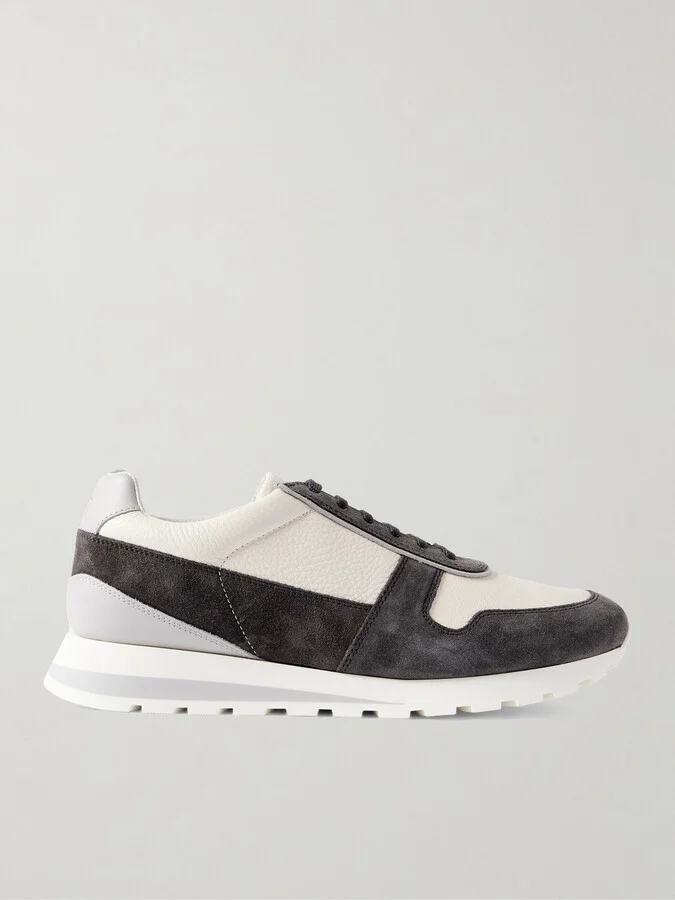 Olimpo Full-Grain Leather and Suede Sneakers