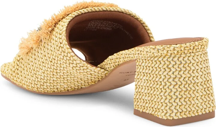 Olive Block Heel Slide Sandal - Image 2