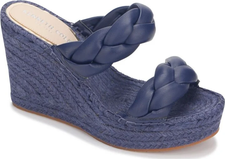 Olivia Braid Womens Braided Round Open Toe Wedge Sandals