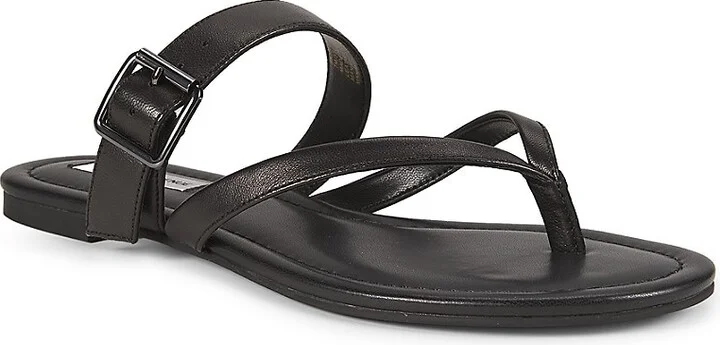 Olivia Leather Flat Sandals - Image 2