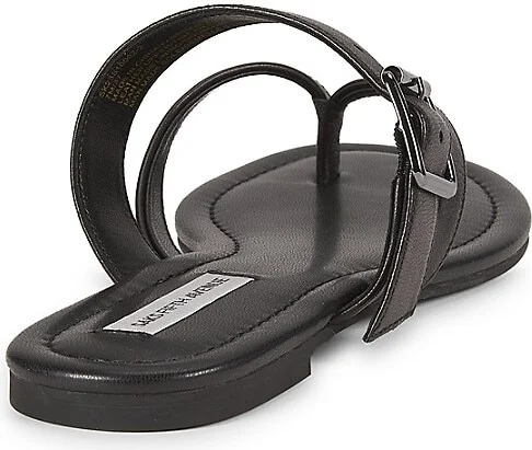 Olivia Leather Flat Sandals - Image 3