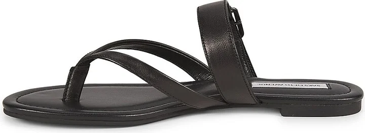 Olivia Leather Flat Sandals - Image 4