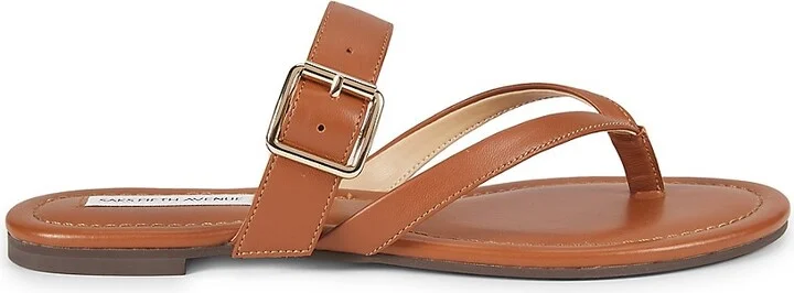 Olivia Leather Flat Sandals