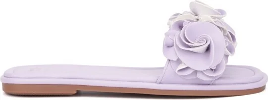 Olivia Miller Girl's Flower Child Slide Slippers - , LILAC - Image 2