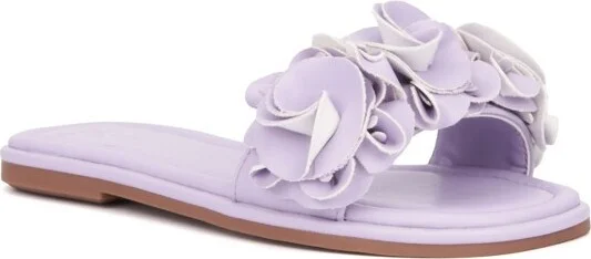 Olivia Miller Girl's Flower Child Slide Slippers - , LILAC