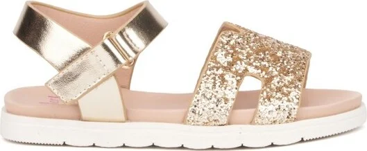 Olivia Miller Girl's Glitter Glow Toddler Slide Sandals - , GOLD - Image 2