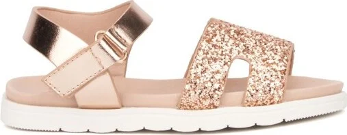 Olivia Miller Girl's Glitter Glow Toddler Slide Sandals - , GOLD - Image 3