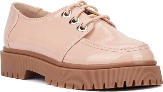 Olivia Miller Girl's Northern Litez Oxford Casual Shoe - , NUDE
