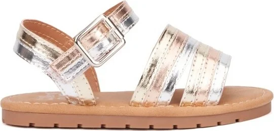 Olivia Miller Girl's Rainbow Daze Toddler Slide Sandals - , METALLIC - Image 2