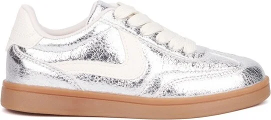Olivia Miller Girl's Shimmer Low Top Sneakers - , SILVER - Image 2