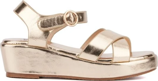 Olivia Miller Girl's Sweetie Wedge Heels - , SILVER - Image 3