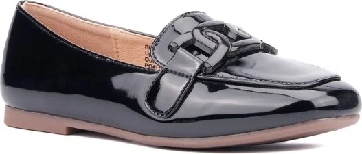 Olivia Miller Girl's Yippee Loafer - , BLACK