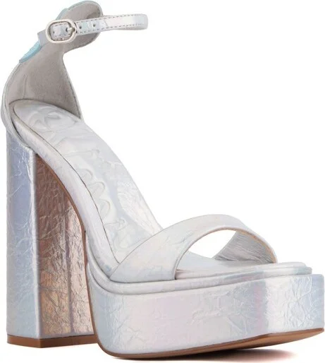 Olivia Miller Women's Amour Platform Heel - SILVER,