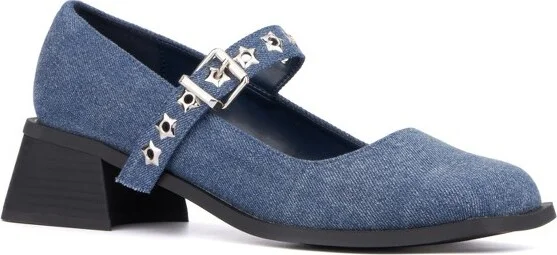 Olivia Miller Women's Asteroid Block Heels - , BLACK - Image 5