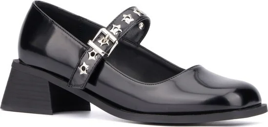 Olivia Miller Women's Asteroid Block Heels - , BLACK