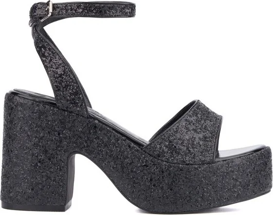 Olivia Miller Women's Capricorn Platform Heels - , BLACK GLITTER - Image 2