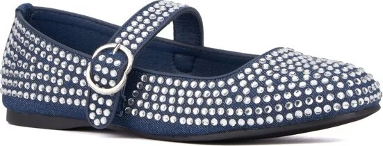 Olivia Miller Women's Dawn Maryjane Flats - , DENIM