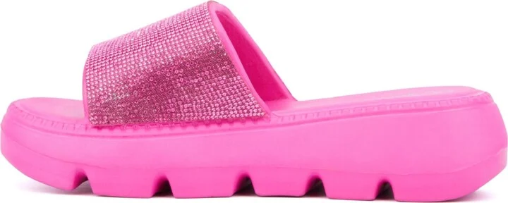 Olivia Miller Women's Glitter Gaze Slide Sandal - Image 5