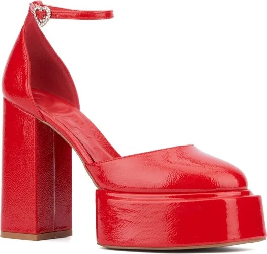 Olivia Miller Women's Jupiter Platform Heels - , RED