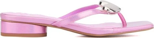 Olivia Miller Women's Love Buzz Flat Sandal - NEON PINK, - Image 2