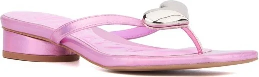 Olivia Miller Women's Love Buzz Flat Sandal - NEON PINK,