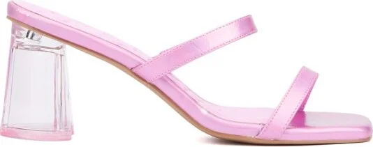 Olivia Miller Women's Lovely Heel Sandal - NEON PINK, - Image 2