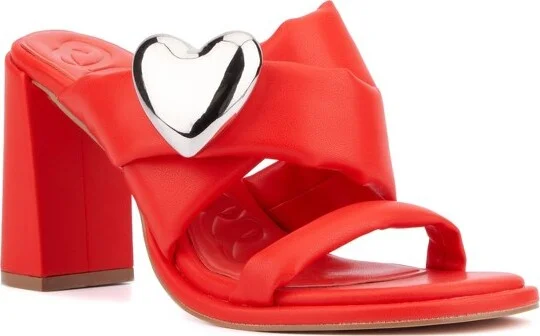 Olivia Miller Women's Lovey Dovey Heel Sandal - BLACK,