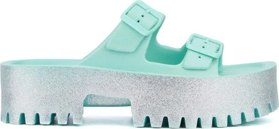 Olivia Miller Women's Sparkles Slide Sandal - TURQUOISE, - Image 2