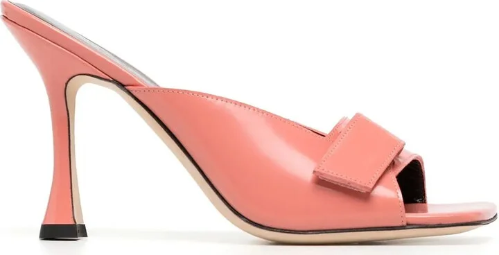 Olivia square-toe leather sandals