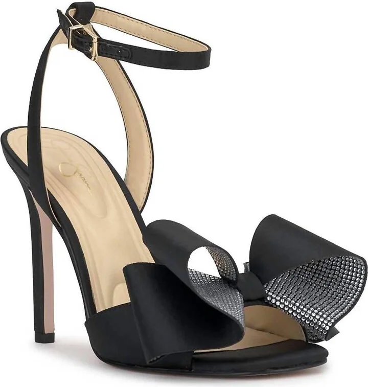Olivine High Heel In Black And Silver