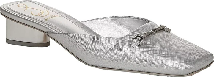 Ollie Womens Leather Slip On Mules