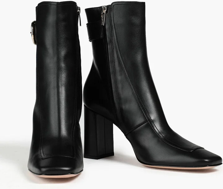 Olsen buckled leather ankle boots - Image 2