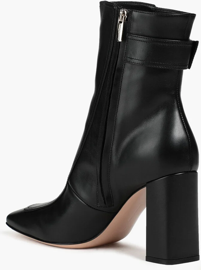 Olsen buckled leather ankle boots - Image 3