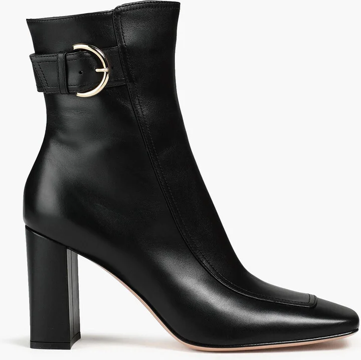 Olsen buckled leather ankle boots