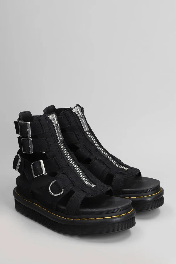 Olson Sandals In Black Nubuck - Image 2