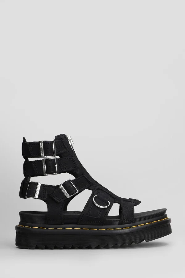Olson Sandals In Black Nubuck