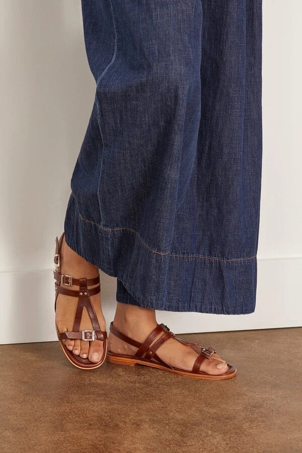 Olstead Sandal in Saddle - Image 2