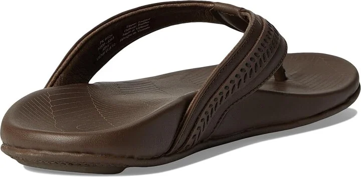 OluKai Aho - M Men's Sandals Dk Wood / Dk Wood : 9 D - Medium, Leather - Image 4