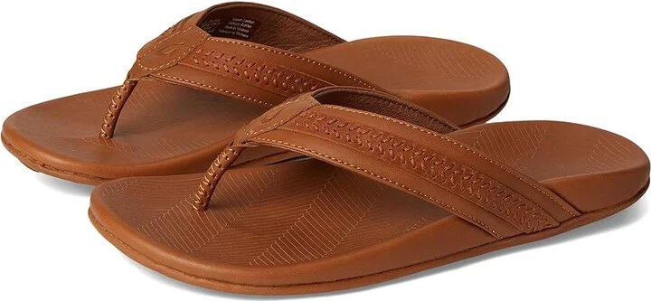 OluKai Aho - M Men's Sandals Fox / Fox : 10 D - Medium, Leather